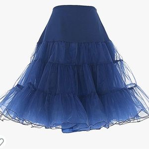 Navy blue petticoat underkirt